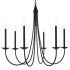 Elegant Lighting Cohen 6 Light 36" Wide Taper Candle Style Chandelier Black