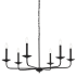 Elegant Lighting Cohen 6 Light 36" Wide Taper Candle Style Chandelier Black