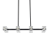 Elegant Lighting Lyra 8 Light 30" Wide Linear Pendant Black