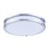 Elegant Lighting 16" Wide Integrated LED Flush Mount Ceiling Fixture White / Nickel