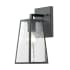 Elegant Lighting 11-3/4" Tall Outdoor Wall Sconce with a Glass Shade Matte Black