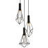 Elegant Lighting Jago 3 Light 16" Wide Pendant with Aluminum Shades Black