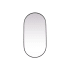 Elegant Lighting Asha 24" W x 48" H Oval Framed Bathroom Mirror Black