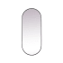 Elegant Lighting Asha 30" W x 72" H Oval Framed Bathroom Mirror Black