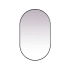 Elegant Lighting Asha 36" W x 60" H Oval Framed Bathroom Mirror Black
