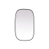 Elegant Lighting Brynn 24" W x 40" H Modern Oval Bathroom Wall Mirror Black