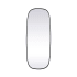 Elegant Lighting Brynn 24" W x 60" H Oval Framed Bathroom Mirror Black