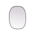 Elegant Lighting Brynn 27" W x 36" H Modern Oval Bathroom Wall Mirror Black