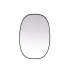 Elegant Lighting Brynn 27" W x 40" H Modern Oval Bathroom Wall Mirror Black