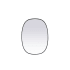 Elegant Lighting Brynn 30" W x 40" H Modern Oval Bathroom Wall Mirror Black