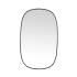 Elegant Lighting Brynn 30" W x 48" H Oval Framed Bathroom Mirror Black