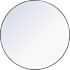 Elegant Lighting Vatinius 48" Diameter Traditional Circular Framed Bathroom Wall Mirror Black