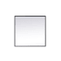Elegant Lighting Eternity 24" W x 24" H Transitional Square Framed Bathroom Wall Mirror Black