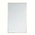 Elegant Lighting Monet 30" W x 48" H Contemporary Rectangular Metal Framed Bathroom Wall Mirror Brass