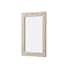 Elegant Lighting Marlowe 24"W x 36"H Rectangular Flat Medium Density Fiberboard (MDF) Framed Accent Mirror Linen White