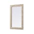 Elegant Lighting Marlowe 27"W x 42"H Rectangular Flat Medium Density Fiberboard (MDF) Framed Accent Mirror Linen White
