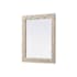 Elegant Lighting Marlowe 30"W x 36"H Rectangular Flat Medium Density Fiberboard (MDF) Framed Accent Mirror Linen White