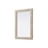 Elegant Lighting Marlowe 30"W x 42"H Rectangular Flat Medium Density Fiberboard (MDF) Framed Accent Mirror Linen White