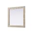 Elegant Lighting Marlowe 36" Rectangular Flat Medium Density Fiberboard (MDF) Framed Accent Mirror Linen White