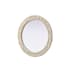 Elegant Lighting Marlowe 30" Diameter Circular Flat Medium Density Fiberboard (MDF) Framed Accent Mirror Linen White
