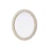 Elegant Lighting Marlowe 36" Diameter Circular Flat Medium Density Fiberboard (MDF) Framed Accent Mirror Linen White