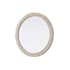 Elegant Lighting Marlowe 42" Diameter Circular Flat Medium Density Fiberboard (MDF) Framed Accent Mirror Linen White