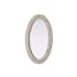 Elegant Lighting Marlowe 24"W x 36"H Oval Flat Medium Density Fiberboard (MDF) Framed Accent Mirror Linen White