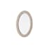 Elegant Lighting Marlowe 27"W x 36"H Oval Flat Medium Density Fiberboard (MDF) Framed Accent Mirror Linen White