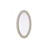 Elegant Lighting Marlowe 27"W x 42"H Oval Flat Medium Density Fiberboard (MDF) Framed Accent Mirror Linen White