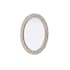 Elegant Lighting Marlowe 30"W x 36"H Oval Flat Medium Density Fiberboard (MDF) Framed Accent Mirror Linen White