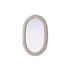 Elegant Lighting Marlowe 30"W x 42"H Oval Flat Medium Density Fiberboard (MDF) Framed Accent Mirror Linen White