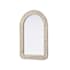 Elegant Lighting Marlowe 24"W x 36"H Arched Flat Medium Density Fiberboard (MDF) Framed Accent Mirror Linen White
