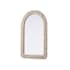 Elegant Lighting Marlowe 27"W x 42"H Arched Flat Medium Density Fiberboard (MDF) Framed Accent Mirror Linen White