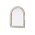 Elegant Lighting Marlowe 30"W x 36"H Arched Flat Medium Density Fiberboard (MDF) Framed Accent Mirror Linen White