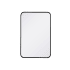 Elegant Lighting Evermore 20" W x 30" H Contemporary Rectangular Framed Bathroom Wall Mirror Black