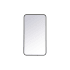 Elegant Lighting Evermore 20" W x 36" H Contemporary Rectangular Framed Bathroom Wall Mirror Black