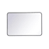 Elegant Lighting Formiae 24" W x 36" H Contemporary Rectangular Framed Bathroom Wall Mirror Black