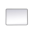 Elegant Lighting Evermore 36" W x 27" H Contemporary Rectangular Framed Bathroom Wall Mirror Black