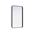 Elegant Lighting Remy 22"W x 36"H Rectangular Flat Medium Density Fiberboard (MDF) Framed Accent Mirror Black