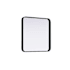 Elegant Lighting Remy 24" Square Flat Medium Density Fiberboard (MDF) Framed Accent Mirror Black