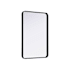 Elegant Lighting Remy 24"W x 36"H Rectangular Flat Medium Density Fiberboard (MDF) Framed Accent Mirror Black