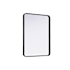 Elegant Lighting Remy 27"W x 36"H Rectangular Flat Medium Density Fiberboard (MDF) Framed Accent Mirror Black