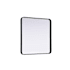 Elegant Lighting Remy 30" Square Flat Medium Density Fiberboard (MDF) Framed Accent Mirror Black
