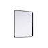 Elegant Lighting Remy 30"W x 36"H Rectangular Flat Medium Density Fiberboard (MDF) Framed Accent Mirror Black