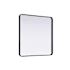 Elegant Lighting Remy 36" Rectangular Flat Medium Density Fiberboard (MDF) Framed Accent Mirror Black