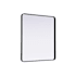 Elegant Lighting Remy 36"W x 40"H Rectangular Flat Medium Density Fiberboard (MDF) Framed Accent Mirror Black