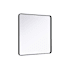 Elegant Lighting Remy 42" Square Flat Medium Density Fiberboard (MDF) Framed Accent Mirror Black