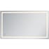 Elegant Lighting Alaric 72" W x 42" H Modern Rectangular Aluminum Frameless Bathroom Wall Mirror with LED Lighting Silver
