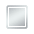 Elegant Lighting Genesis 24" W x 30" H Transitional Rectangular Frameless Bathroom Wall Mirror with LED Lighting Glossy White