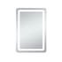Elegant Lighting Genesis 24" W x 40" H Transitional Rectangular Frameless Bathroom Wall Mirror with LED Lighting Glossy White